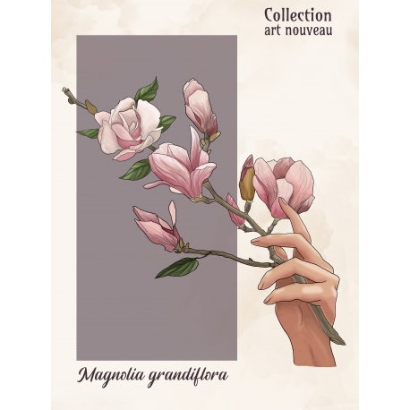 Affiche A4 magnolia par le Grenier à Dessins