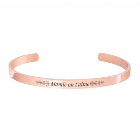 bracelet gravé Mamie on t'aime