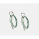 Boucles d'oreilles anneau ogive vert transparant par Chic Alors Paris
