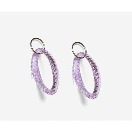 Boucles d'oreilles anneau ogive violet par Chic Alors Paris